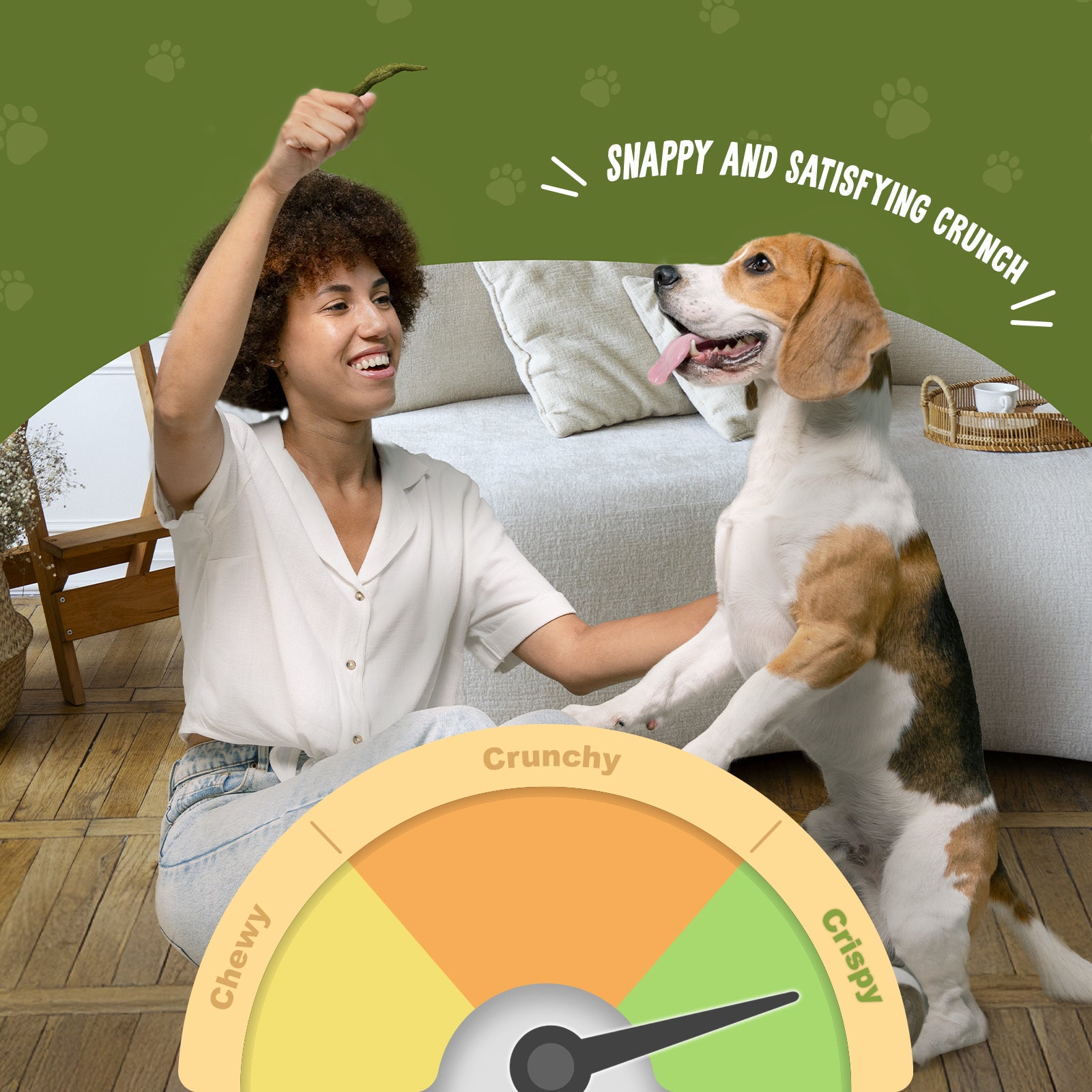 The Daily Good Dehydrated Green Bean Dog Treats
