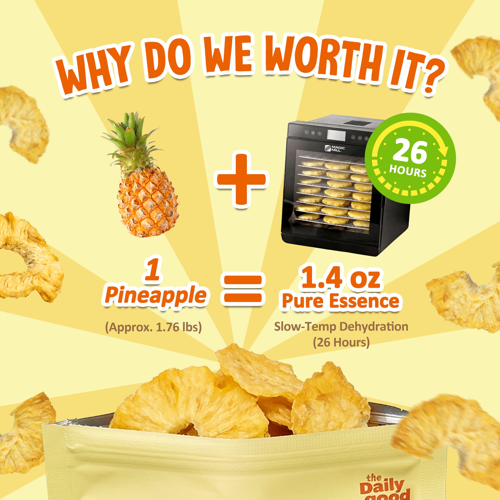 The Daily Good Dried Pineapple Slices(Single Pack)