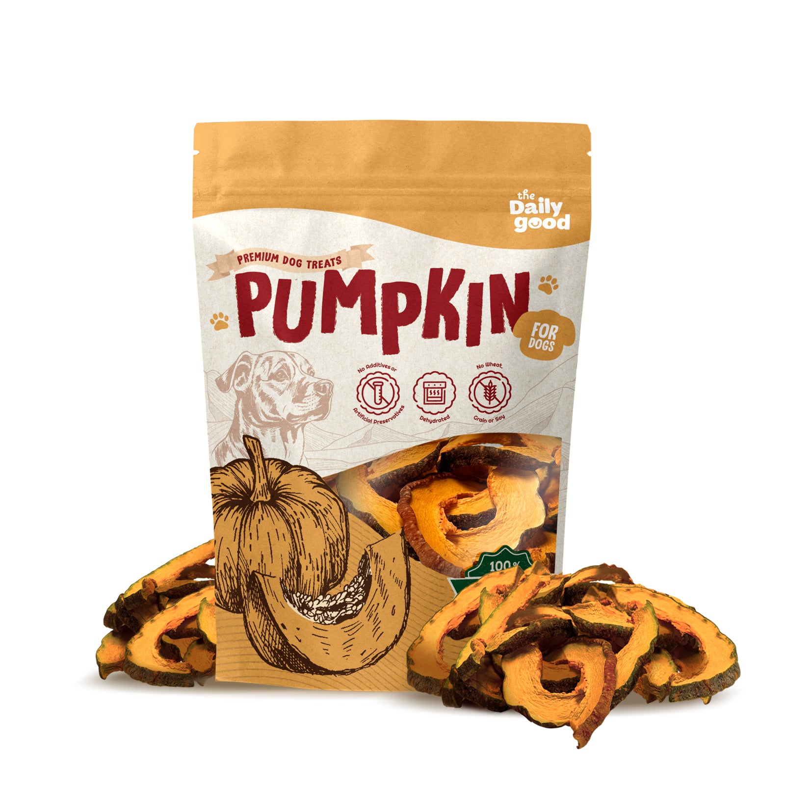 The Daily Good Dehydrated Pumpkin Dog Treats