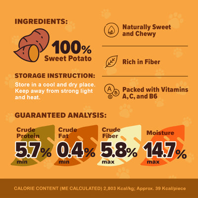 The Daily Good Dehydrated Sweet Potato Dog Treats