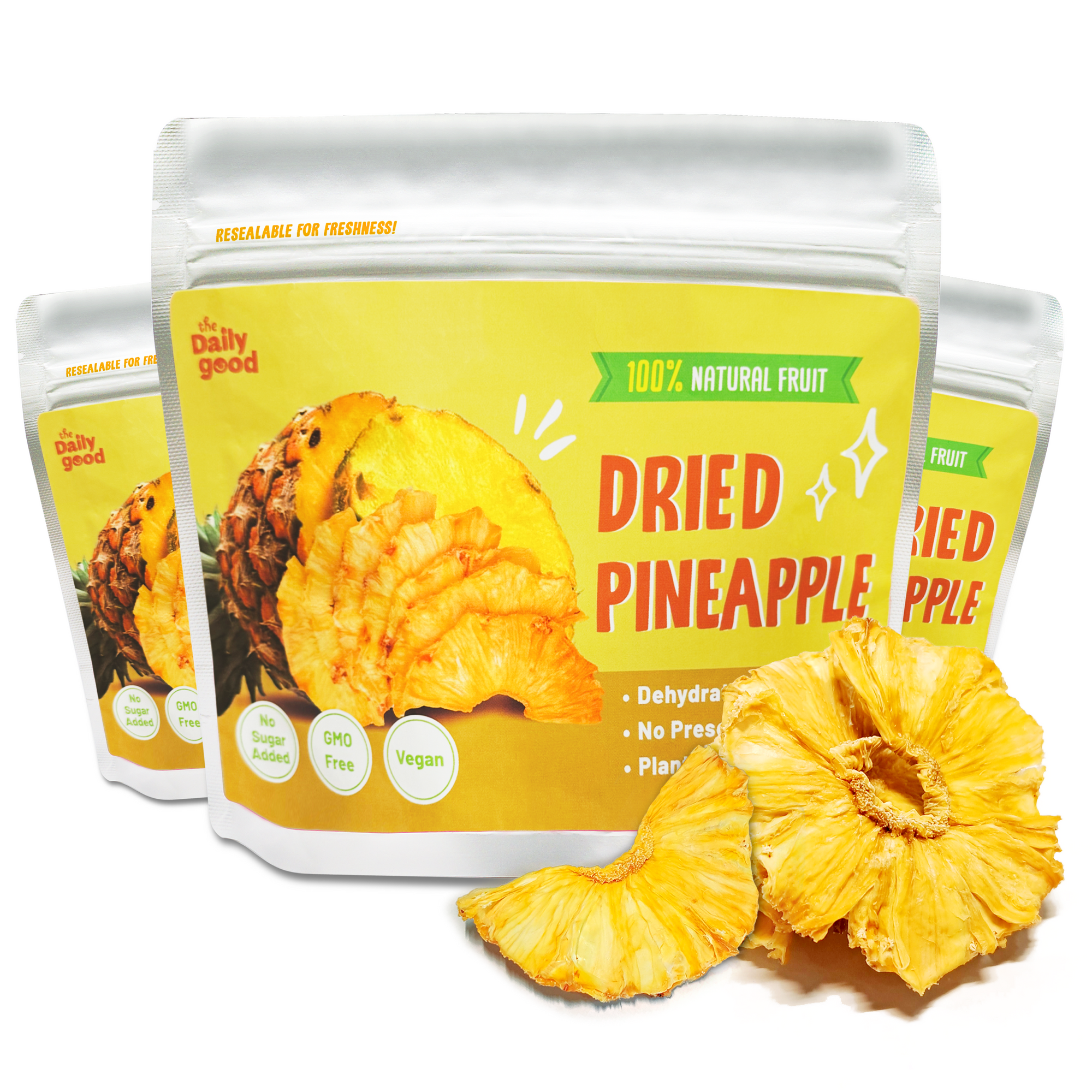 The Daily Good Dried Pineapple Slices(Pack of 3)