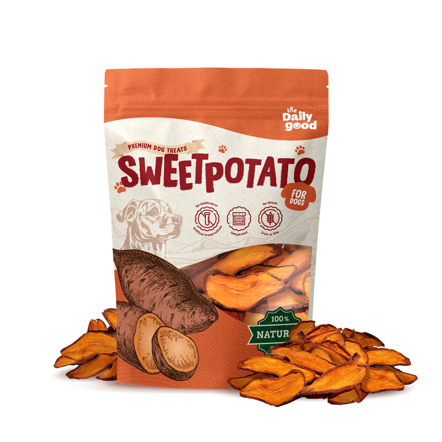 The Daily Good Dehydrated Sweet Potato Dog Treats