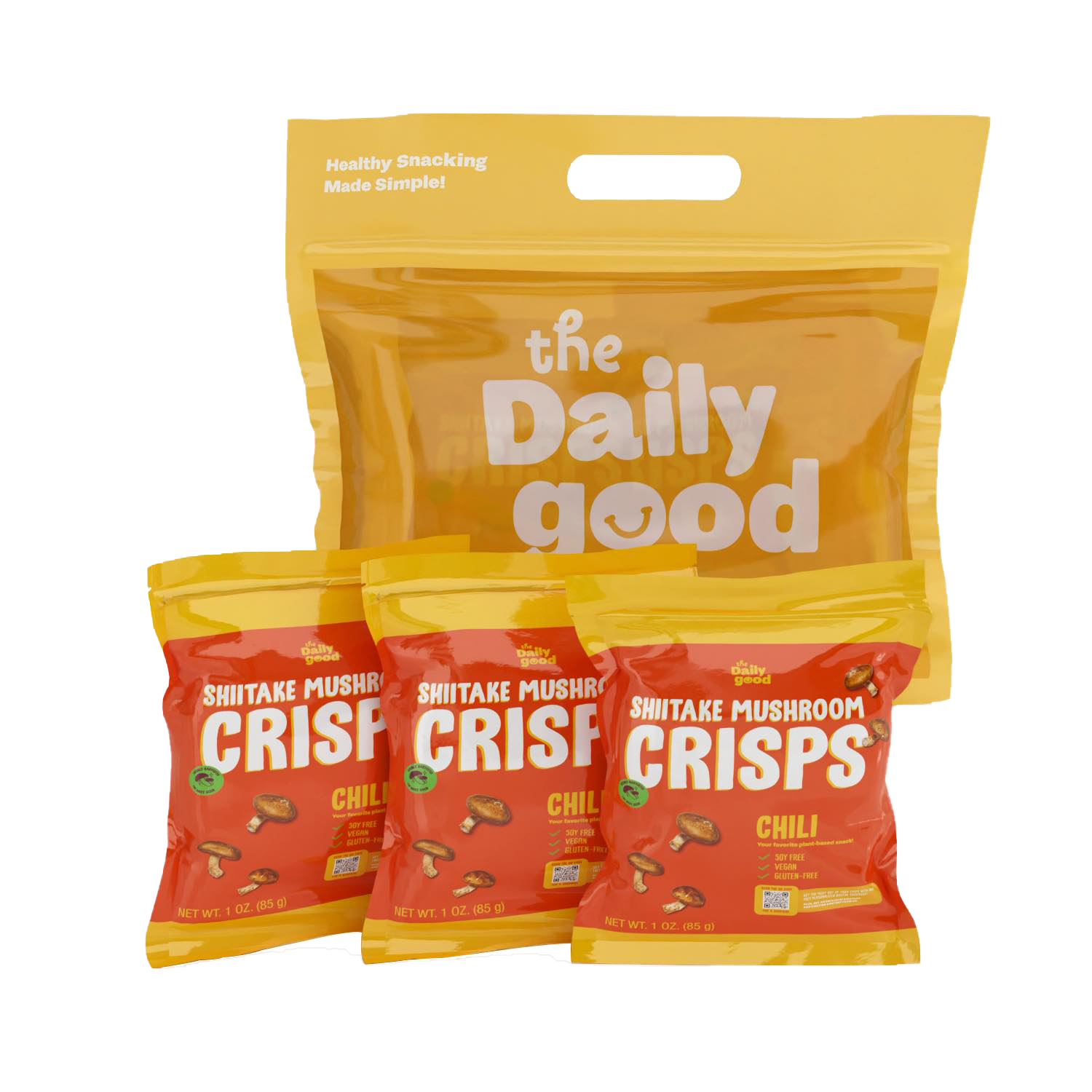 The Daily Good Shiitake Mushroom Crisps - Mushroom Chips - Mexican Chili Flavor