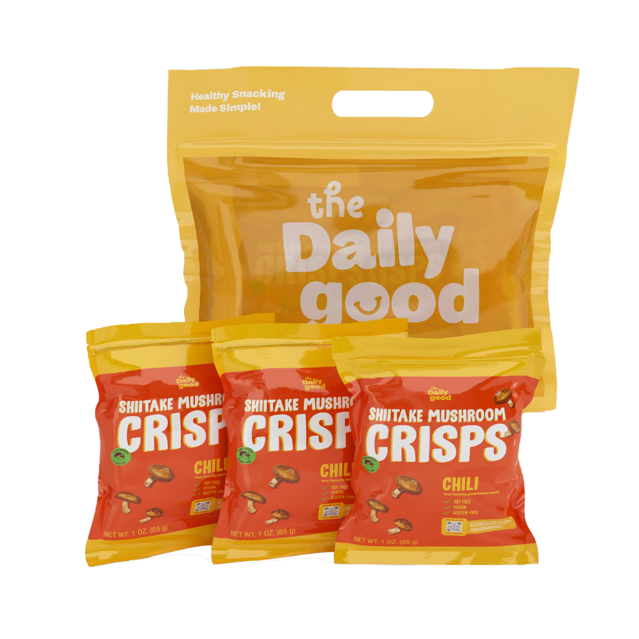 The Daily Good Shiitake Mushroom Crisps - Mushroom Chips - Mexican Chili Flavor